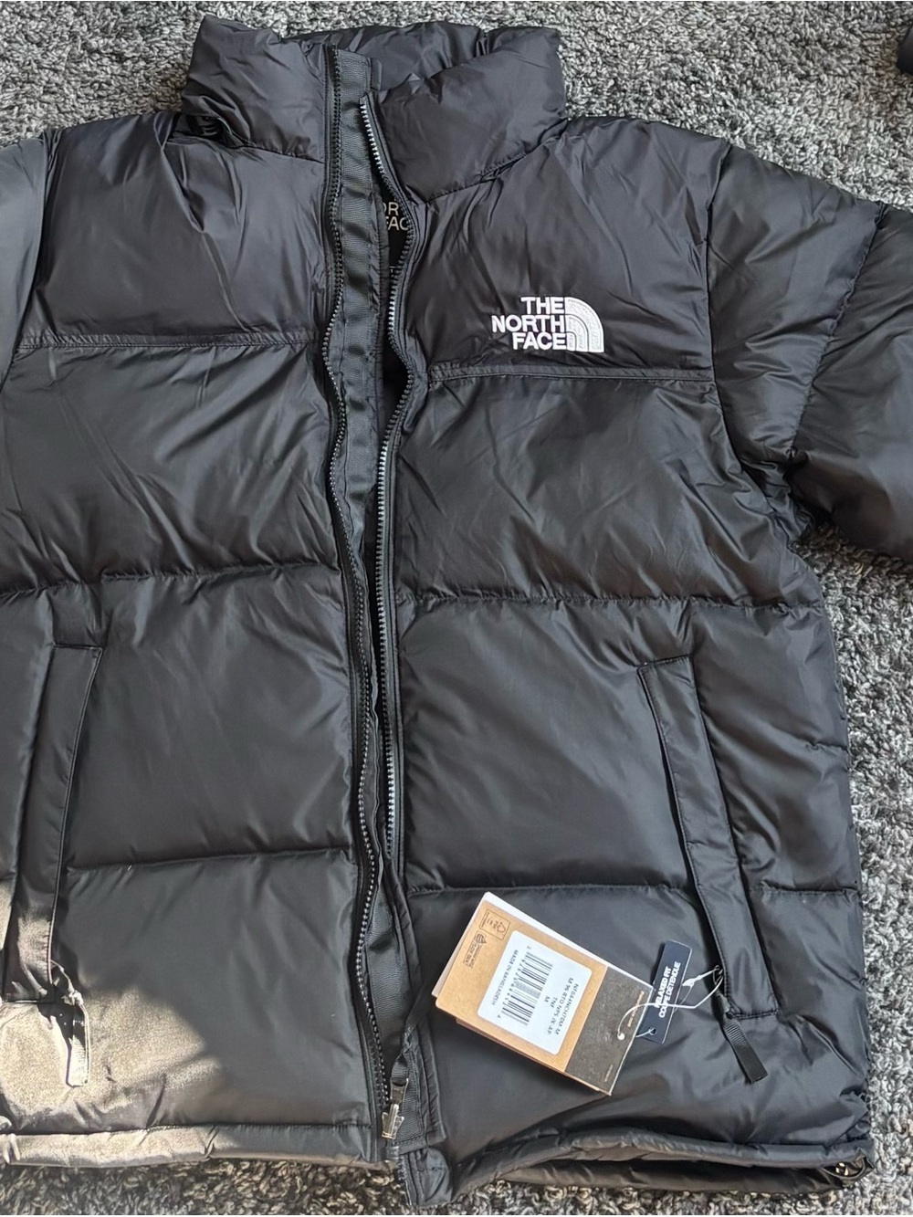 The North Face Black Men's Puffer Jacket with Logo